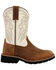 Image #2 - Rocky Boys' Monocrepe Western Boots - Broad Square Toe, Ivory, hi-res