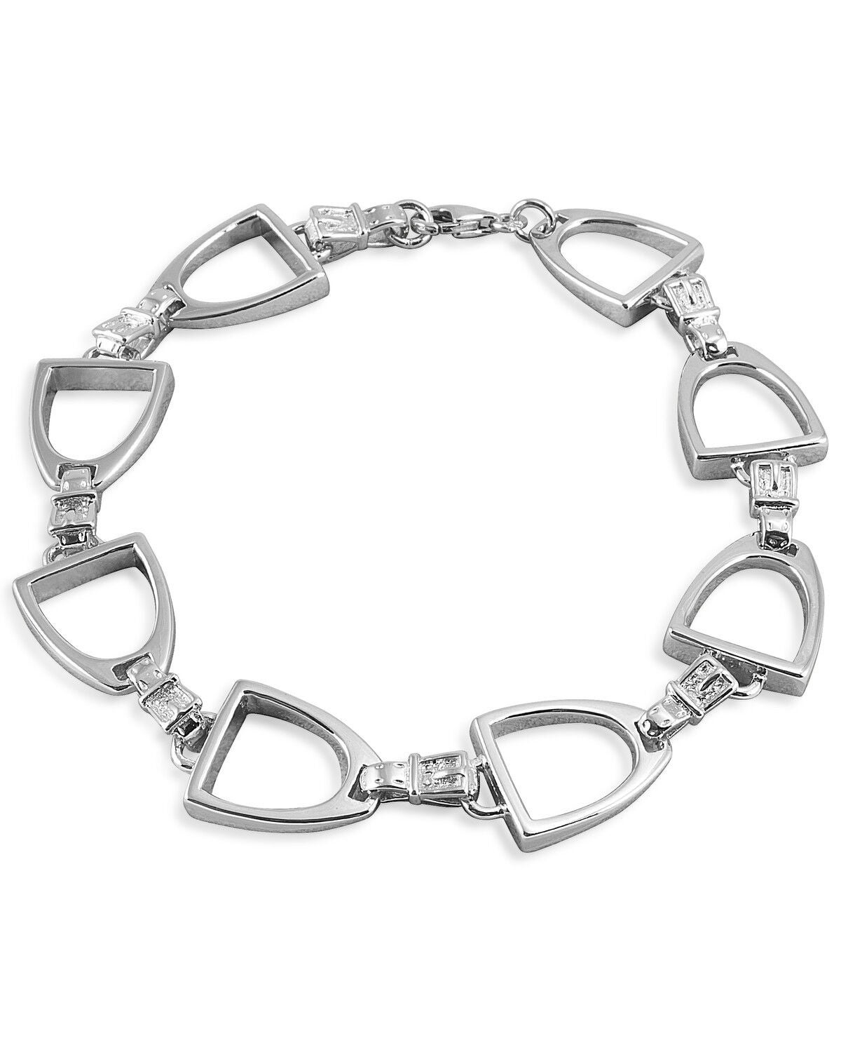 Kelly Herd Women's Large English Stirrup Bracelet, Silver, hi-res