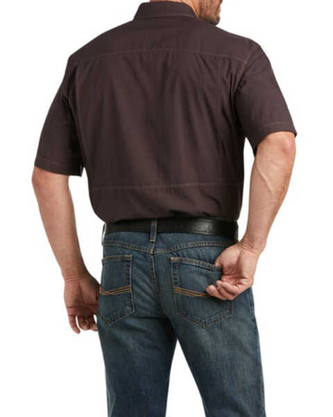 Image #2 - Ariat Men's VentTEK Outbound Short Sleeve Button-Down Western Shirt - Big, Chocolate, hi-res