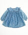 Image #4 - Wrangler Infant Girls' Horseshoe Print Denim Dress Set - 2 Piece, Blue, hi-res