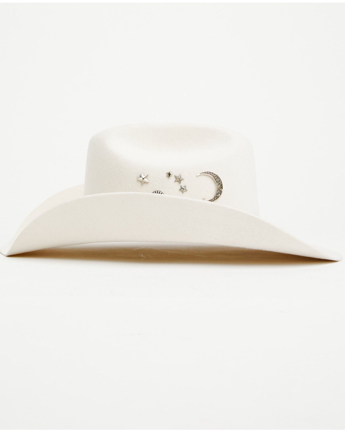 Image #3 - Shyanne Women's Corded Bandana Felt Cowboy Hat, White, hi-res