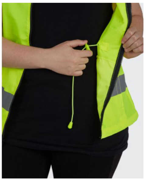 Utility Pro Women's Hi-Vis Reflective Nylon Zip-Front Work Vest , Yellow, hi-res