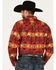 Ariat Men's Nathaniel Southwestern Rodeo Print Button Down Western Shirt , Red, hi-res