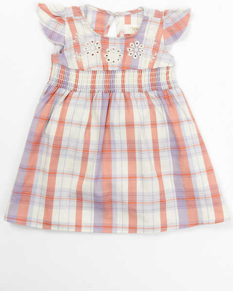 Shyanne Infant Girls' Plaid Print Dress and Diaper Cover Set - 2-Piece, Lavender, hi-res