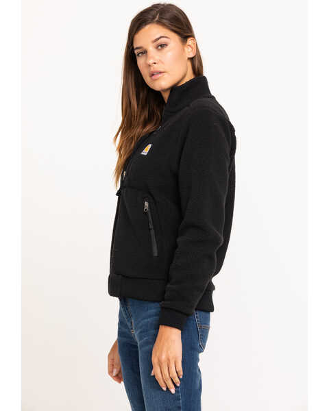 Image #3 - Carhartt Women's High Pile Fleece Jacket, Black, hi-res