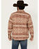 Image #4 - Wrangler Retro Men's Southwestern Print Long Sleeve Snap Western Shirt Jacket, Lt Brown, hi-res