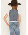 Image #4 - Ashley Girls' Bow Embroidered Denim Vest, Medium Wash, hi-res