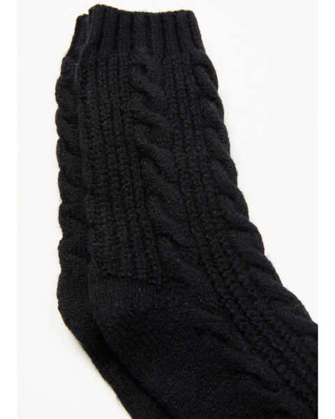 Image #2 - Shyanne Women's Cozy Crew Socks , Black, hi-res
