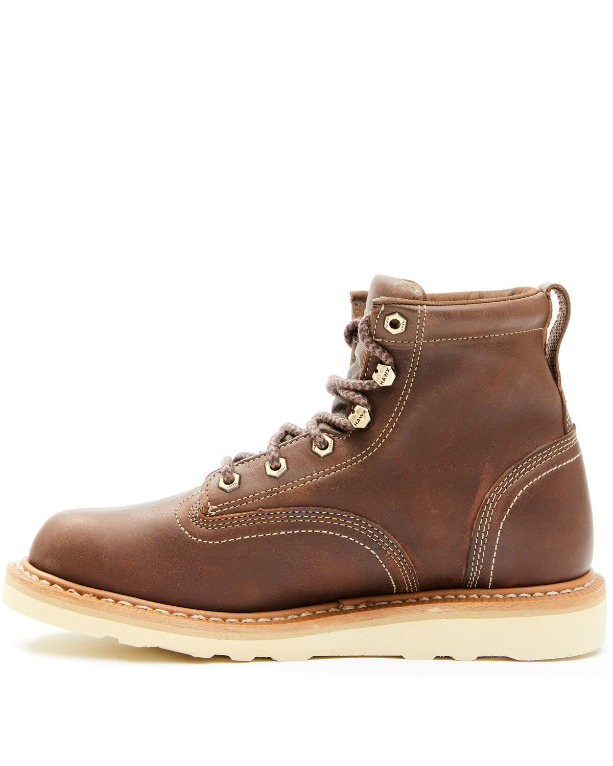 Image #3 - Hawx Men's USA Wedge Value Work Boots - Soft Toe, Brown, hi-res