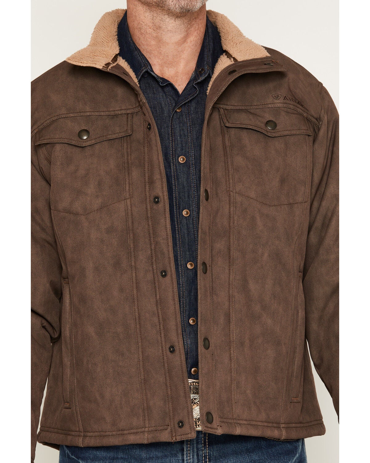 Image #3 - Ariat Men's Vernon Sherpa 2.0 Jacket, Brown, hi-res