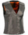Image #1 - Milwaukee Leather Women's Phoenix Stud Embroidered Snap Front Vest - 5X, Black, hi-res