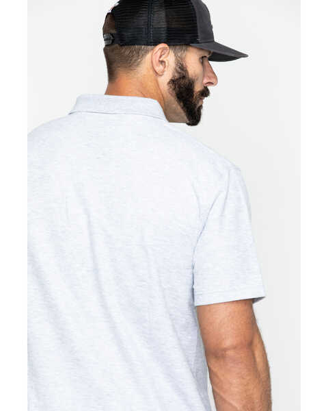 Image #3 - Carhartt Men's Contractor's Pocket Short Sleeve Polo Work Shirt - Big & Tall, Hthr Grey, hi-res