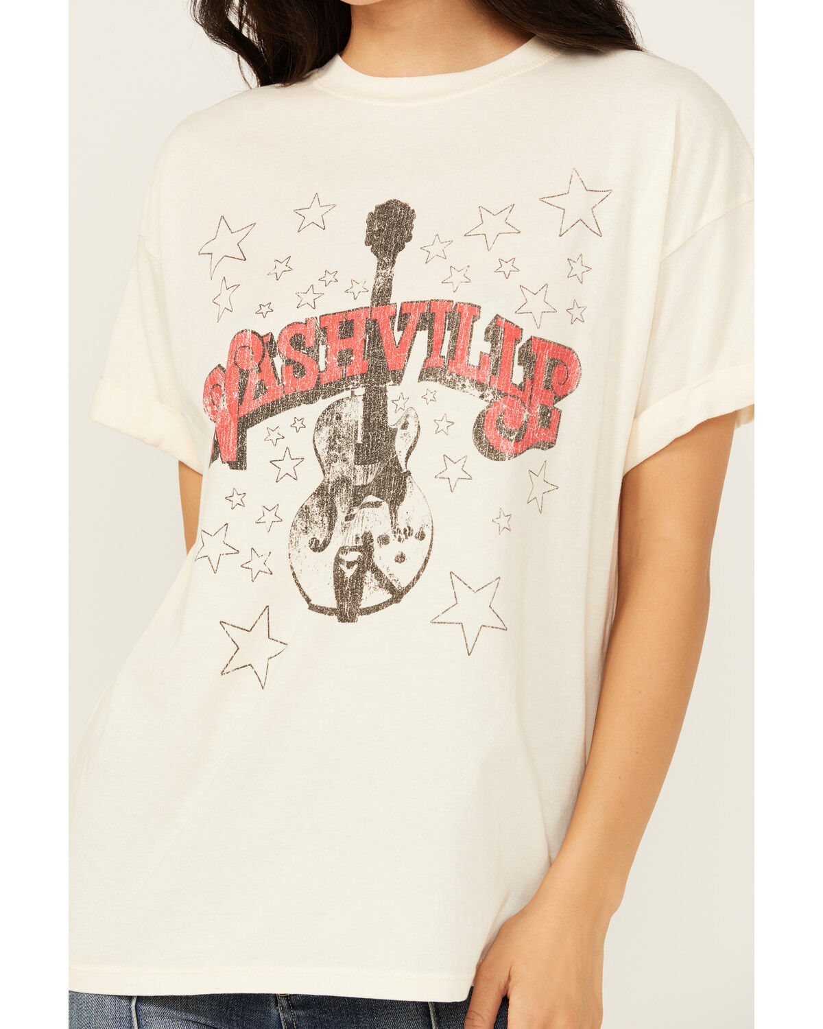 Image #3 - Girl Dangerous Women's Nashville Star Relaxed Short Sleeve Graphic Tee, Natural, hi-res