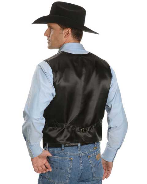 Image #2 - Scully Men's Suede Leather Vest, Black, hi-res