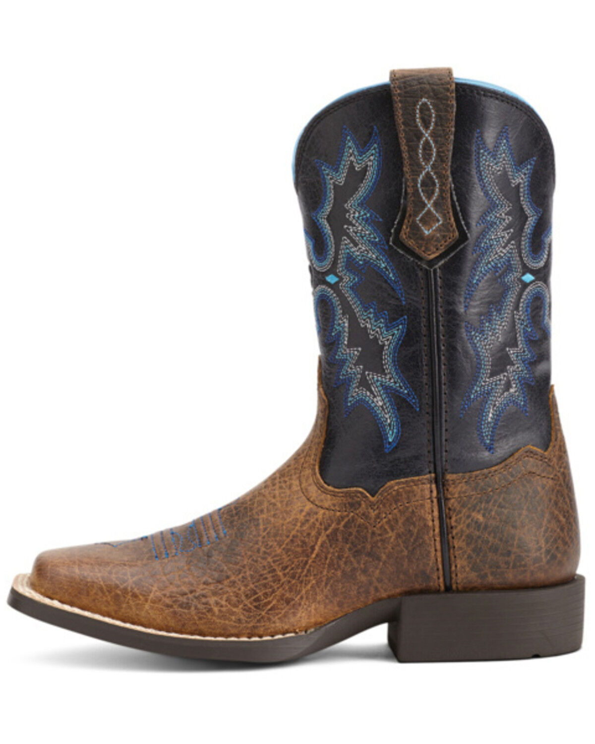 Image #2 - Ariat Boys' Tombstone Western Boots - Square Toe, Black, hi-res