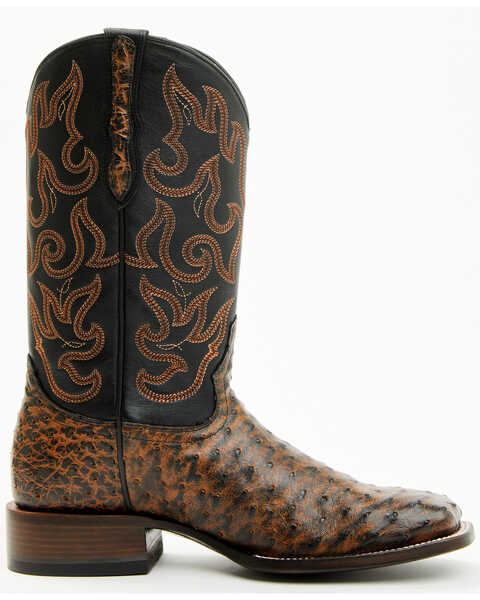 Image #2 - Cody James Men's Exotic Full Quill Ostrich Western Boots - Broad Square Toe , Brandy Brown, hi-res