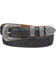 Lucchese Men's Black Full Quill Ostrich Leather Belt, Black, hi-res