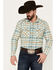 Pendleton Men's Wyatt Plaid Long Sleeve Snap Western Shirt, Seafoam, hi-res