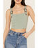 Image #3 - Rock & Roll Denim Women's Buckle Tank Top, Green, hi-res