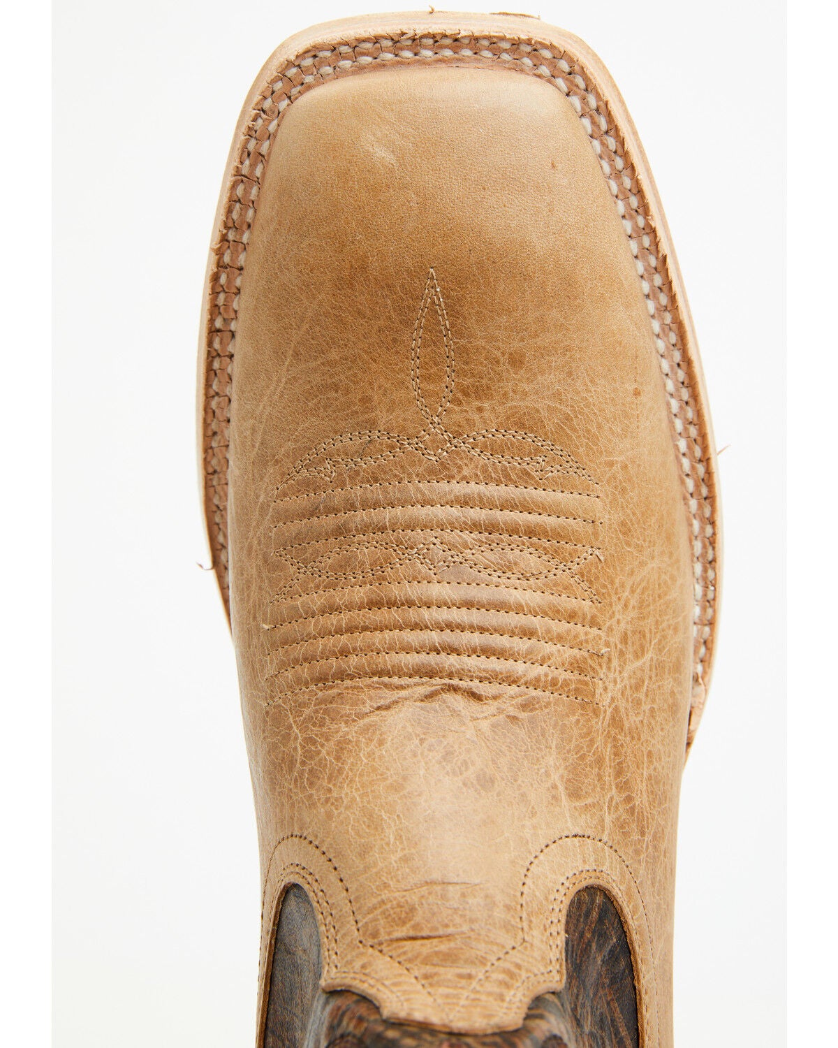 Image #6 - Ariat Men's Preston Western Boots - Broad Square Toe, Cream, hi-res