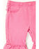 Image #2 - Wrangler Infant Girls' Ruffle Flare Pants, Pink, hi-res