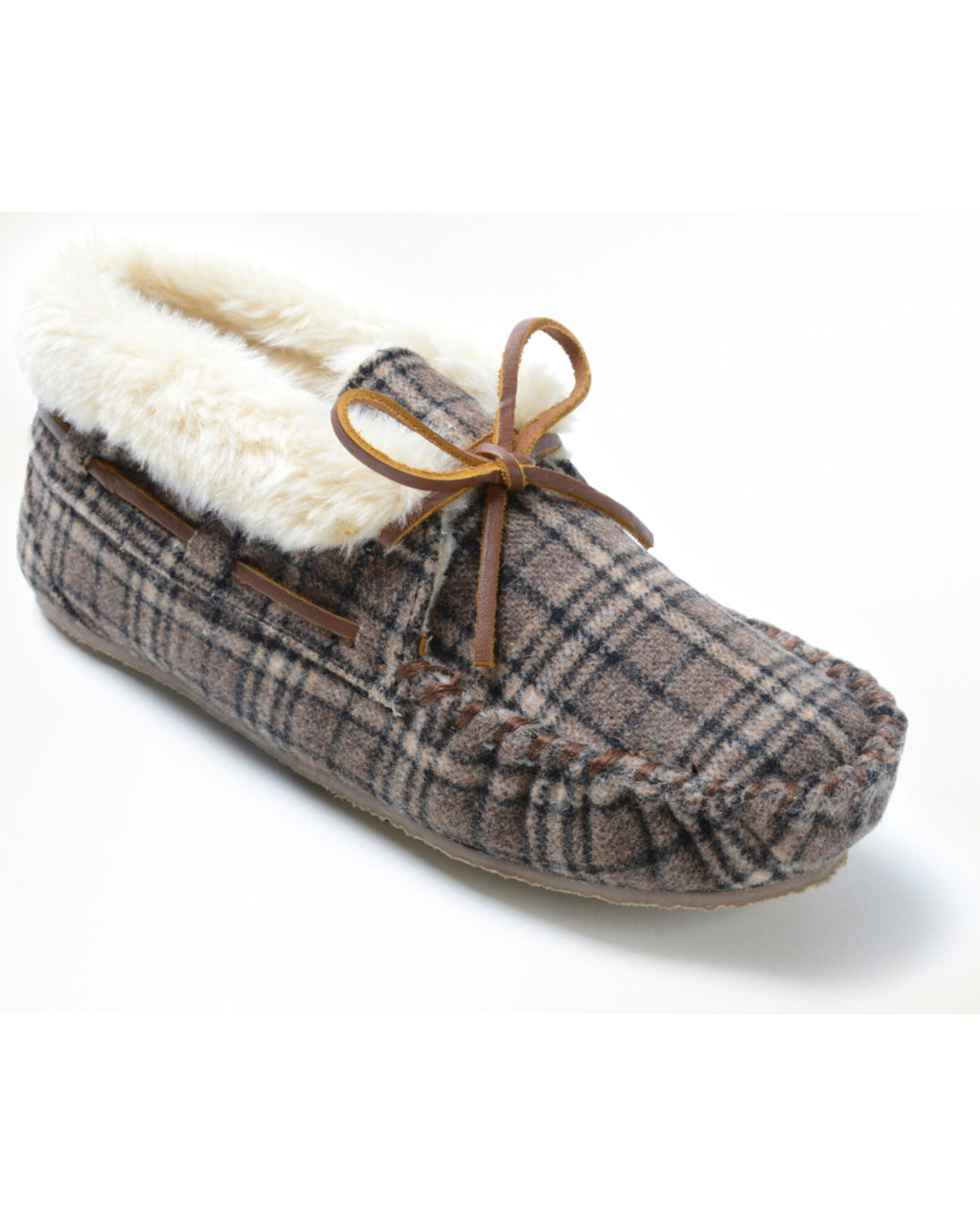 Minnetonka plaid slippers store