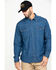 Image #1 - Hawx Men's Stonewashed Denim Snap Long Sleeve Work Shirt, Blue, hi-res
