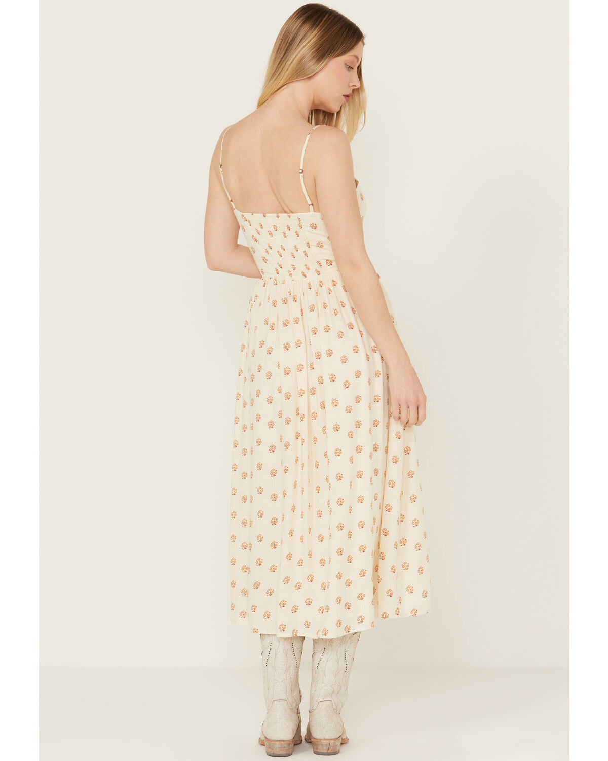 Image #5 - Bila Women's Floral Print Midi Dress, Natural, hi-res