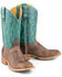 Image #1 - Tin Haul Women's Puff Cactus Western Boots - Broad Square Toe, Tan, hi-res