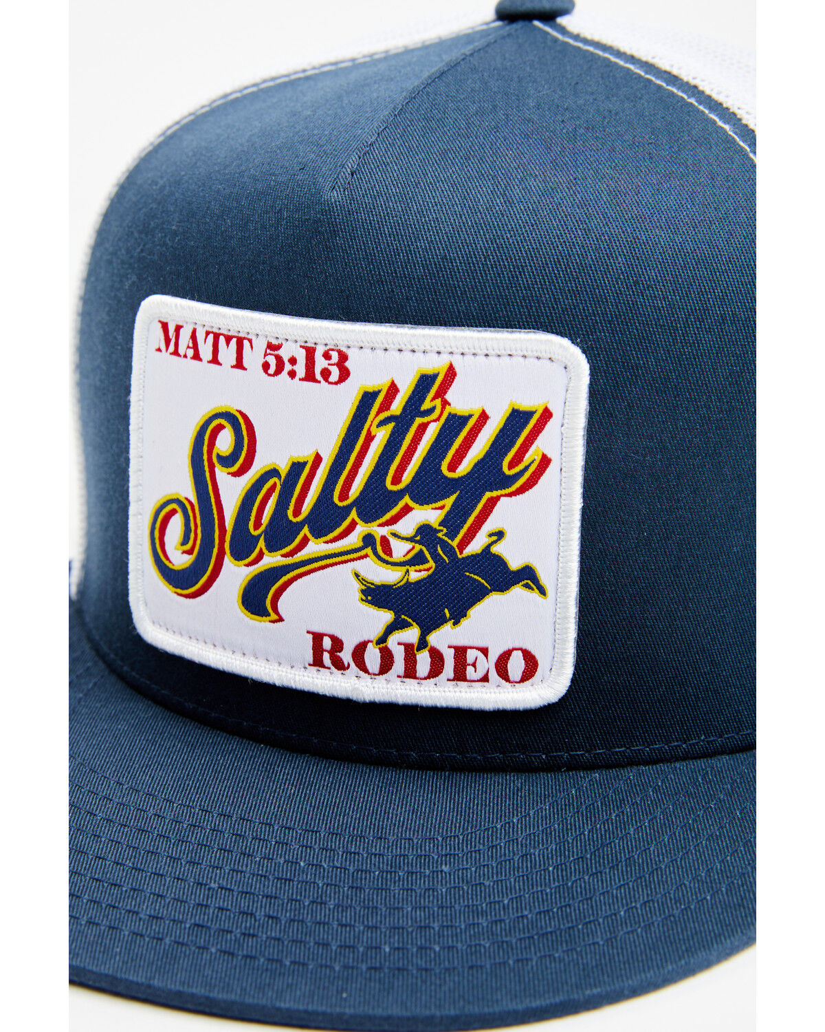 Image #2 - Salty Rodeo Men's Chute Boss Trucker Cap, Blue, hi-res