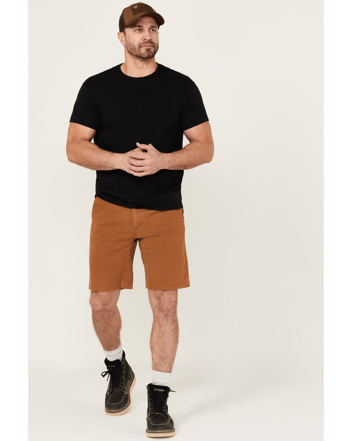 Image #1 - Hawx Men's Chip Flat Front Work Shorts, Rust Copper, hi-res