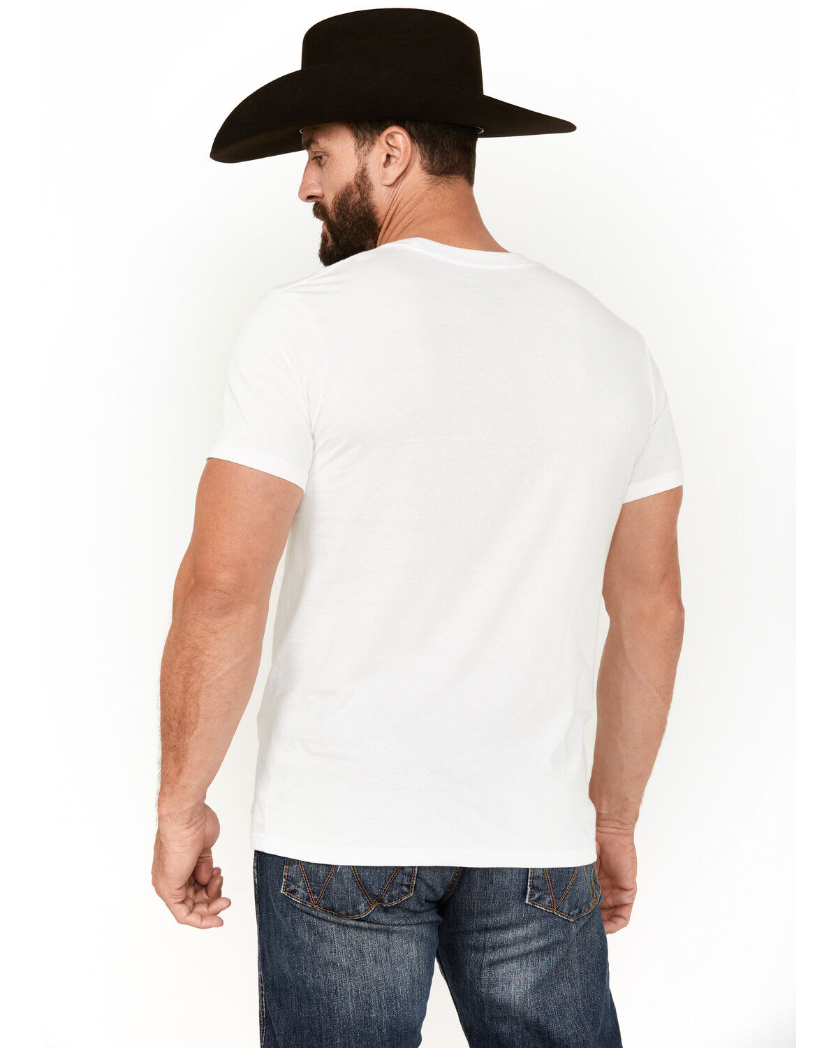 Image #4 - Ariat Men's Boot Barn Exclusive Geo Logo Short Sleeve Graphic T-Shirt, White, hi-res