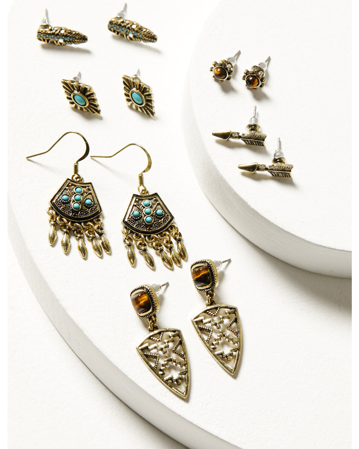 Image #1 - Shyanne Women's Desert Boheme Feather Set - 6 Pieces, Gold, hi-res