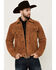 Image #1 - Cody James Men's Fire Smoke Suede Sweater Insert Jacket, Camel, hi-res