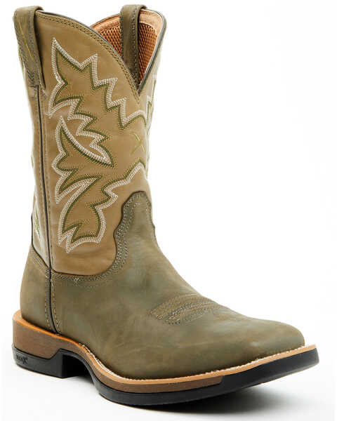 Image #1 - Twisted X Men's 11" Tech X™ Performance Western Boots - Broad Square Toe, Dark Green, hi-res