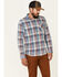 Flag & Anthem Men's Valinda Large Plaid Long Sleeve Button Down Western Shirt , Red, hi-res