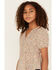 Image #2 - Hayden LA Girls' Ditsy Floral Print Puff Sleeve Top, Blush, hi-res