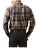 Ariat Men's FR Kane Plaid Print Long Sleeve Button-Down Work Shirt , Navy, hi-res