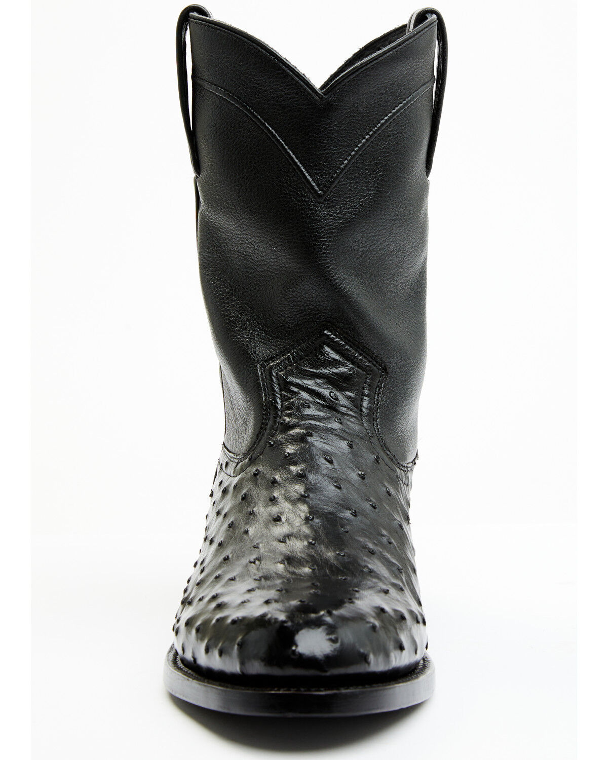 Image #4 - Cody James Black 1978® Men's Carmen Exotic Full-Quill Ostrich Roper Boots - Round Toe, Black, hi-res
