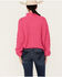 Image #4 - Revel Women's Quarter Zip Cable Knit Sweater, Fuchsia, hi-res