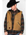 Image #4 - Outback Trading Co Men's Sawbuck Flannel Lined Oilskin Zip-Front Vest, Tan, hi-res