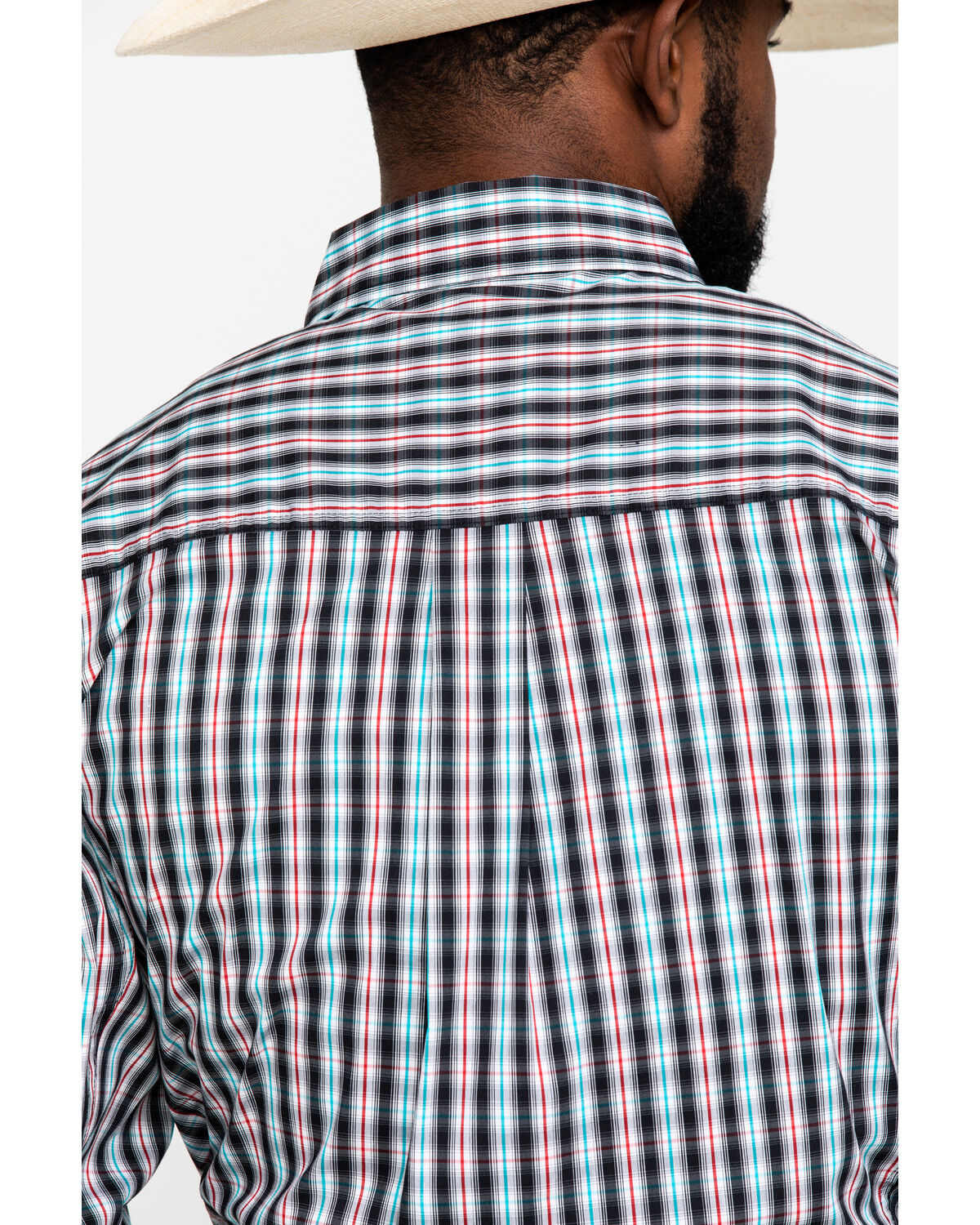 Image #5 - Wrangler 20X Men's Black Plaid Performance Long Sleeve Western Shirt , , hi-res