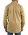 Carhartt Men's FR Solid Long Sleeve Button-Down Work Shirt, Khaki, hi-res
