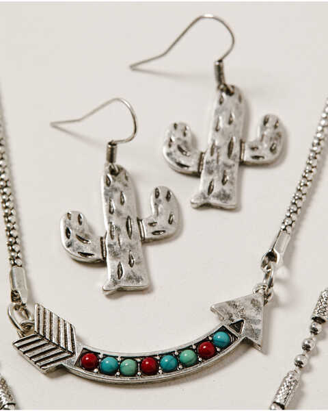 Image #3 - Shyanne Women's Wild Soul Layered Multi Charm Jewelry Set, Silver, hi-res
