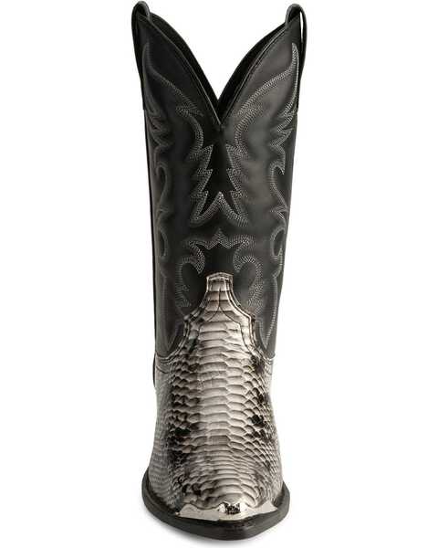 Image #4 - Laredo Men's Snake Print Western Boots - Pointed Toe, Natural, hi-res