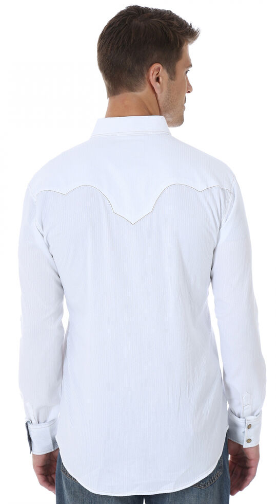 Wrangler Men's Retro Solid White Shirt, White, hi-res