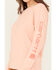 Image #3 - Carhartt Women's Loose Fit Heavyweight Long Sleeve Graphic T-Shirt, Light Orange, hi-res