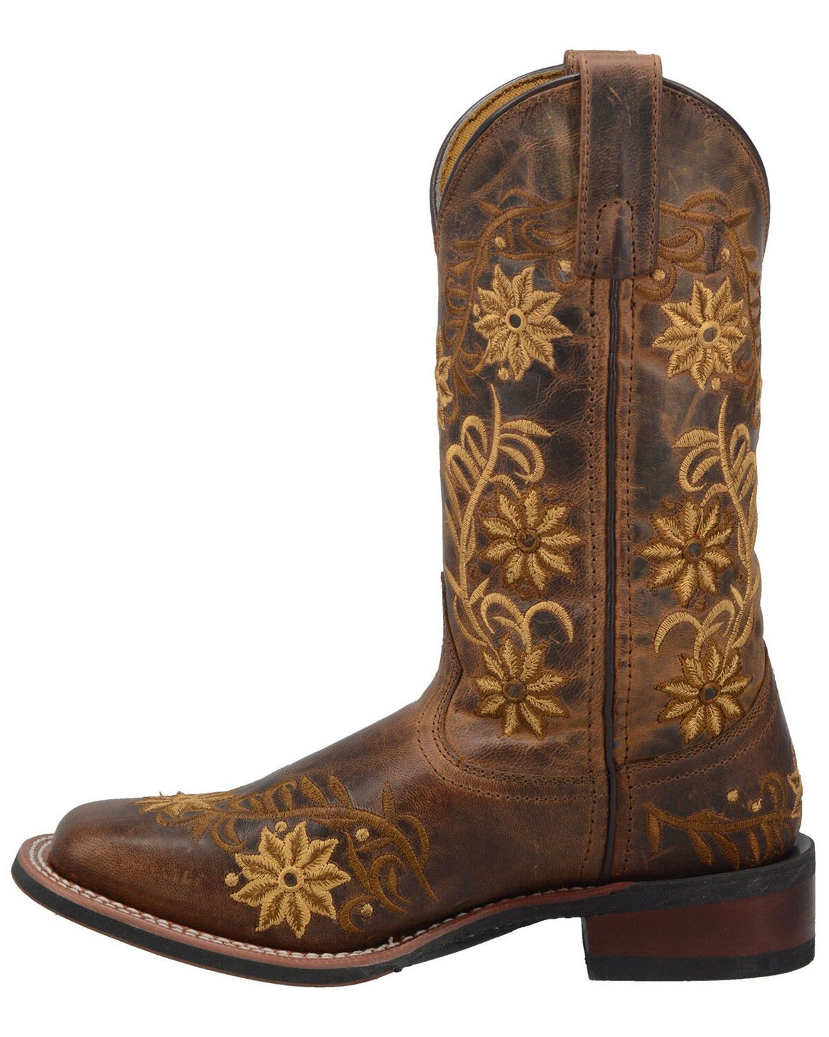 Image #3 - Laredo Women's Secret Garden Western Performance Boots - Broad Square Toe, Brown, hi-res