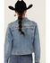 Image #4 - Idyllwind Women's Embellished Denim Trucker Jacket , Medium Wash, hi-res