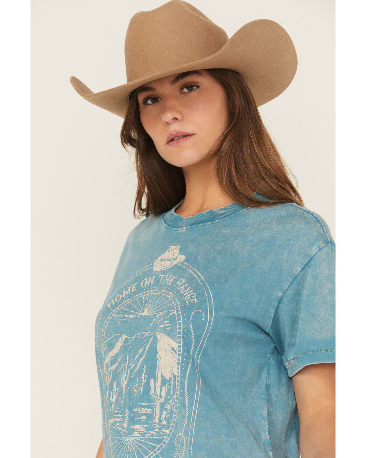 Image #2 - Shyanne Women's Home On The Range Short Sleeve Graphic Tee, Turquoise, hi-res